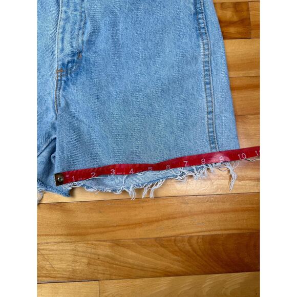 Vintage 80s Jean Shorts, High Rise Light Wash Cutoffs, Geoffrey Hunter 24"W, 0-2 - Picture 7 of 10